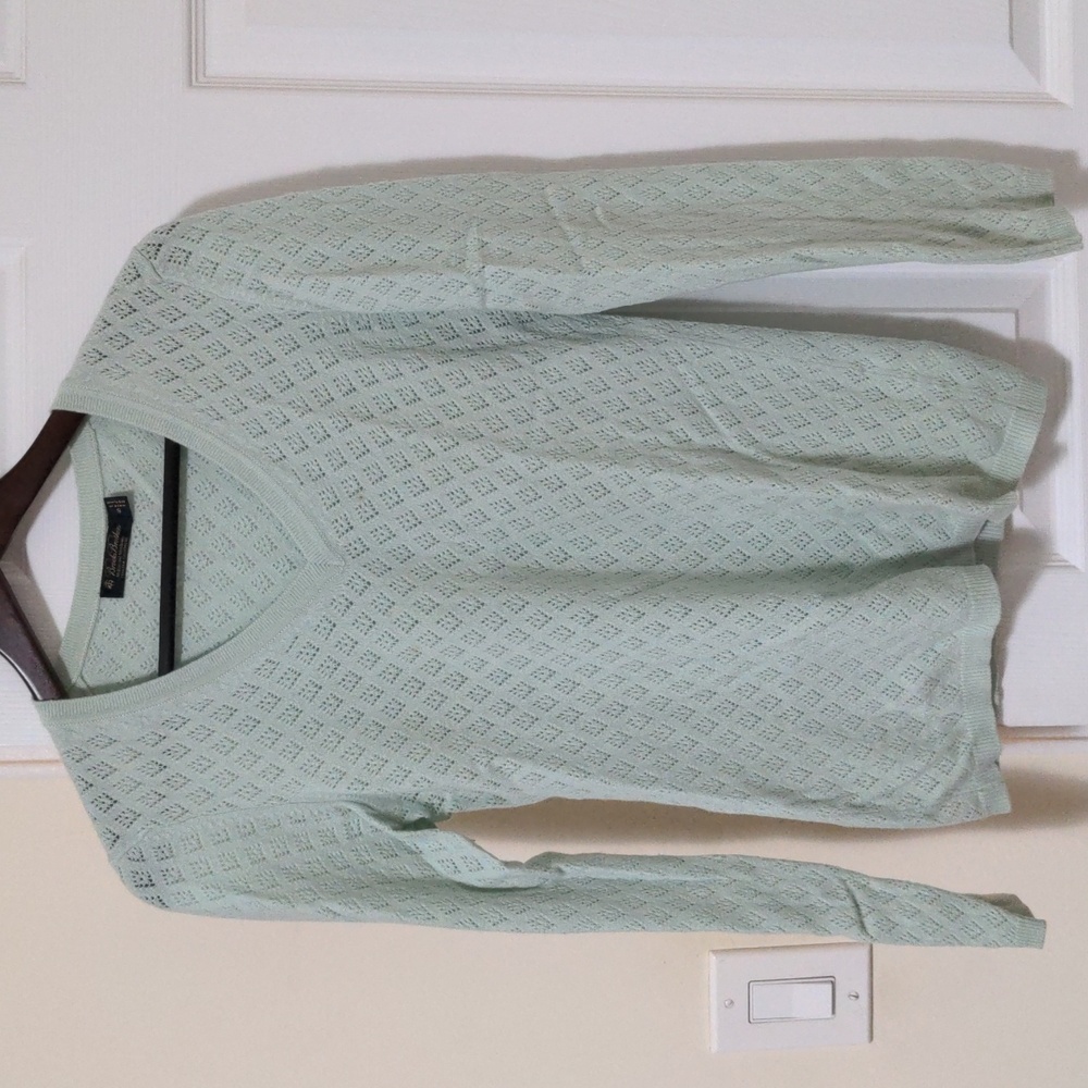 Brooks Brother's cashmere sweater, size small, cream green